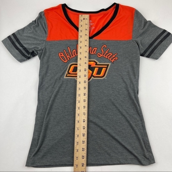 Colosseum Tshirt Womens Large Orange Gray OSU Oklahoma State Cowboys - Picture 4 of 7